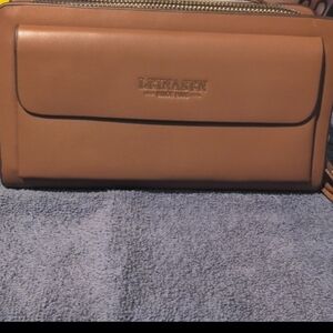 Brown leather WALLET By Leinasen with many compartments